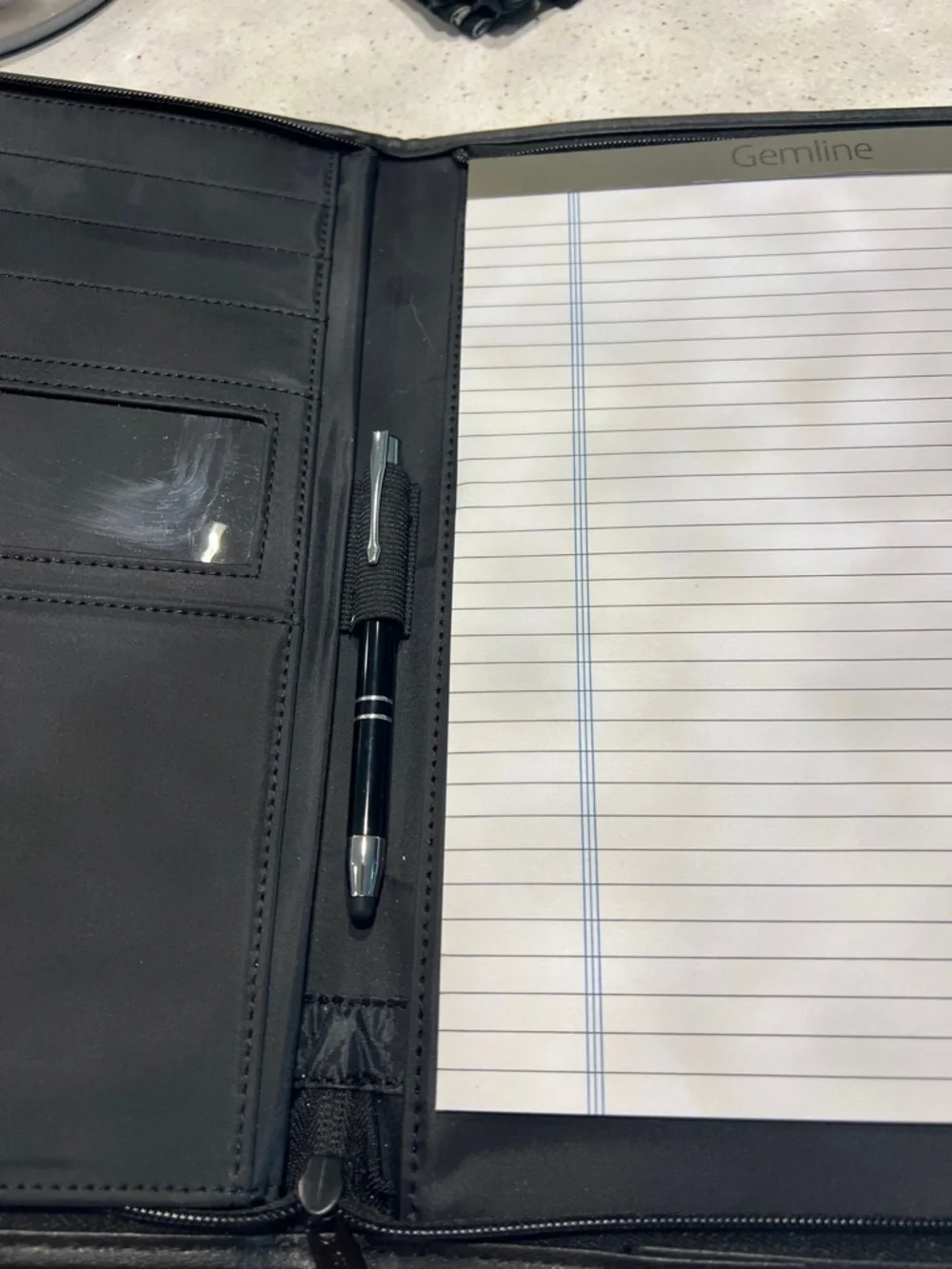 Black Zippered Tablet Portfolio Case